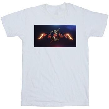 textil Hombre Camisetas manga larga Dc Comics The Flash Movie Logo Blanco