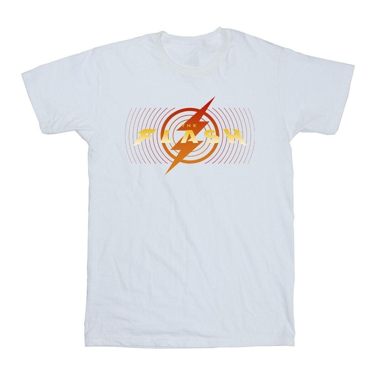 textil Hombre Camisetas manga larga Dc Comics The Flash Red Lightning Blanco