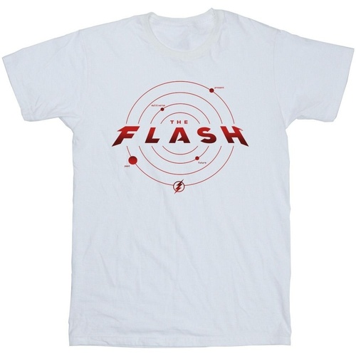textil Hombre Camisetas manga larga Dc Comics The Flash Multiverse Rings Blanco