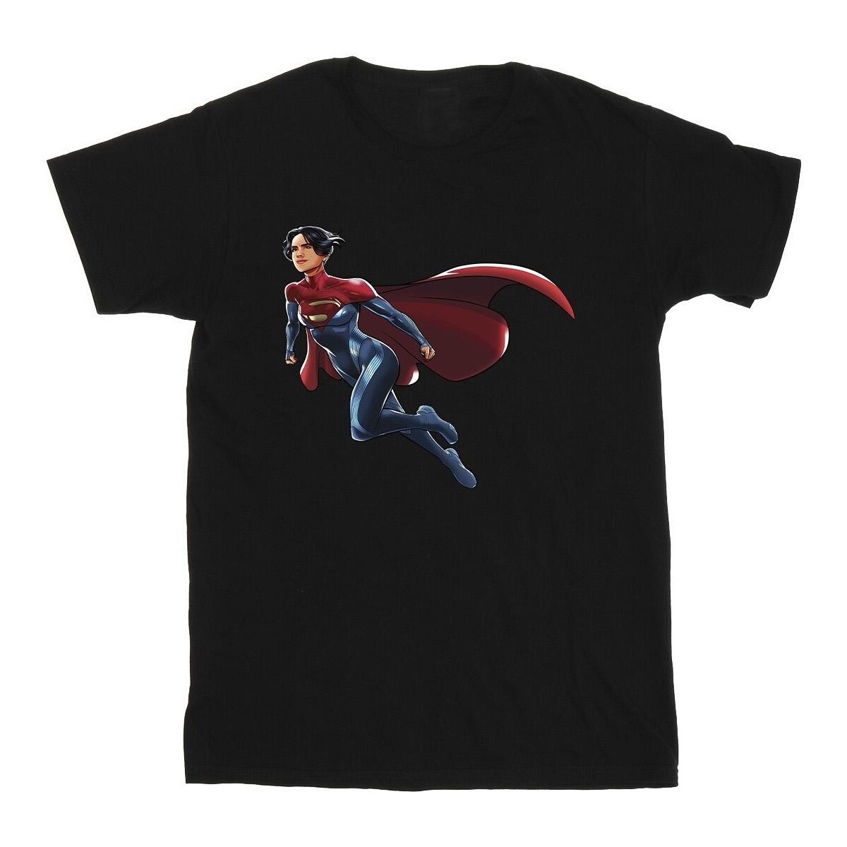 textil Hombre Camisetas manga larga Dc Comics The Flash Supergirl Negro