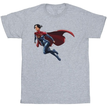 textil Hombre Camisetas manga larga Dc Comics The Flash Supergirl Gris