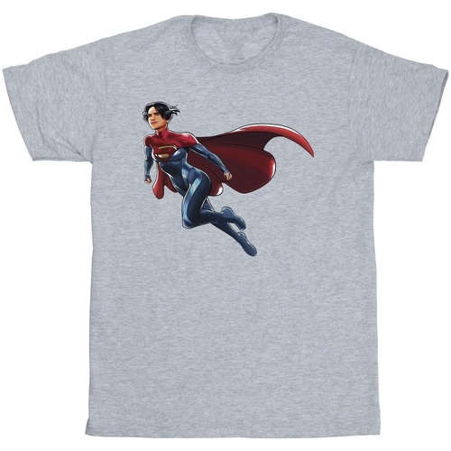 textil Hombre Camisetas manga larga Dc Comics The Flash Supergirl Gris