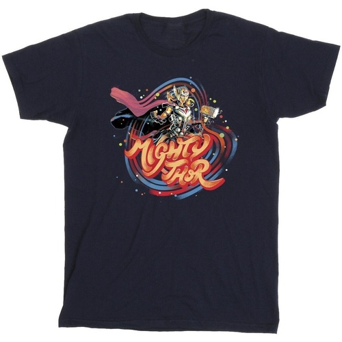 textil Hombre Camisetas manga larga Marvel Thor Love And Thunder Mighty Thor Swirl Azul
