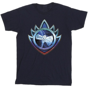textil Hombre Camisetas manga larga Marvel Thor Love And Thunder Stormbreaker Crest Azul