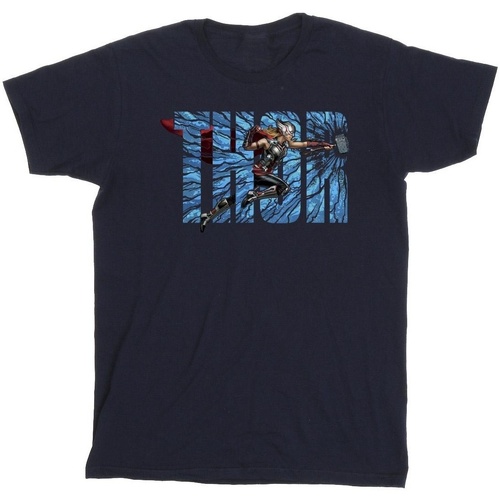 textil Hombre Camisetas manga larga Marvel Thor Love And Thunder Smash Azul