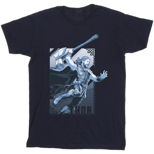 textil Hombre Camisetas manga larga Marvel Thor Love And Thunder Attack Azul