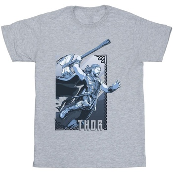 textil Hombre Camisetas manga larga Marvel Thor Love And Thunder Attack Gris