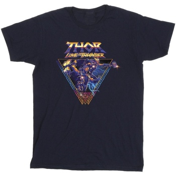 textil Hombre Camisetas manga larga Marvel Thor Love And Thunder Logo Triangle Azul