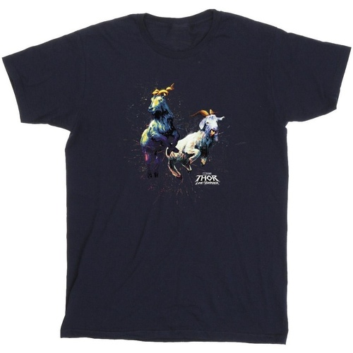 textil Hombre Camisetas manga larga Marvel Thor Love And Thunder Toothgnasher Flames Azul