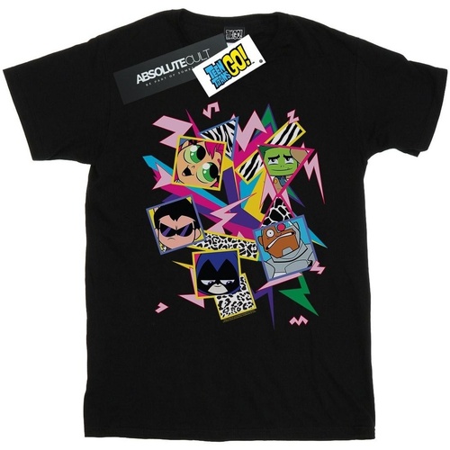 textil Hombre Camisetas manga larga Dc Comics Teen Titans Go 80s Icons Negro