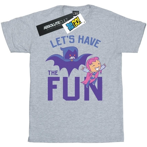 textil Hombre Camisetas manga larga Dc Comics Teen Titans Go Let's Have The Fun Gris