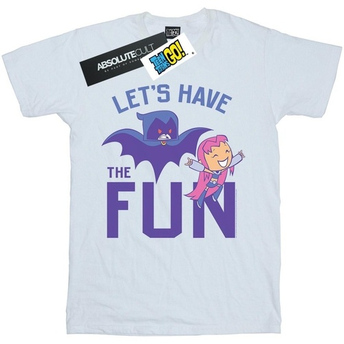 textil Hombre Camisetas manga larga Dc Comics Teen Titans Go Let's Have The Fun Blanco
