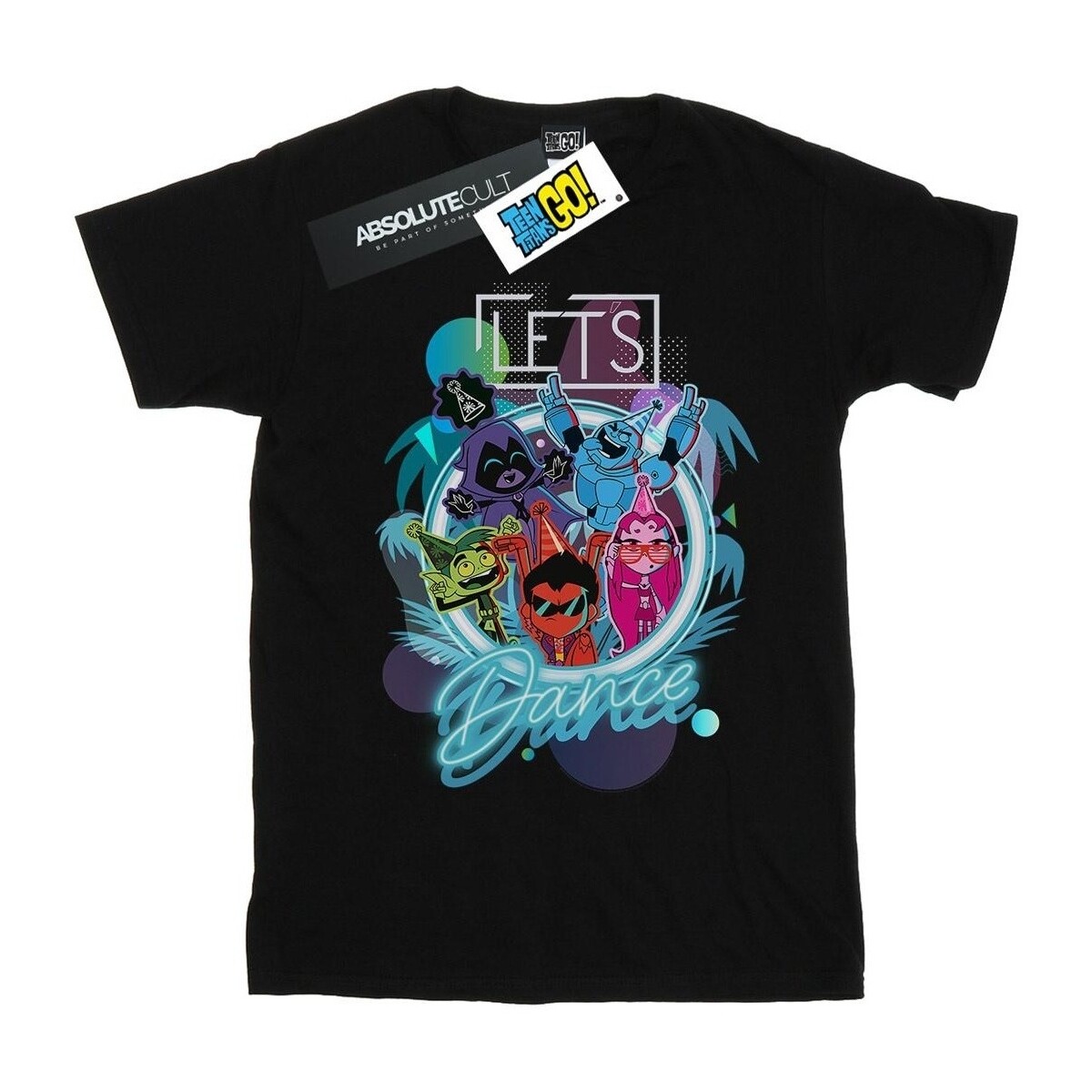 textil Hombre Camisetas manga larga Dc Comics Teen Titans Go Let's Dance Negro