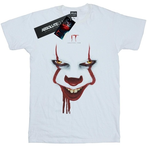 textil Hombre Camisetas manga larga It Chapter 2 Pennywise Poster Stare Blanco