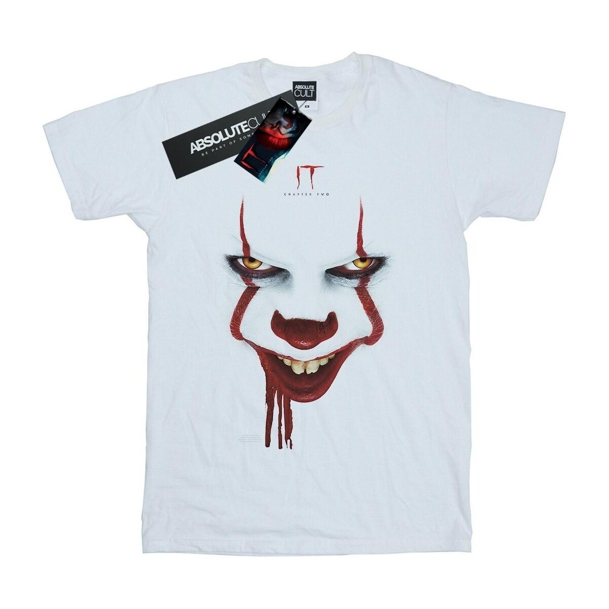 textil Hombre Camisetas manga larga It Chapter 2 Pennywise Poster Stare Blanco
