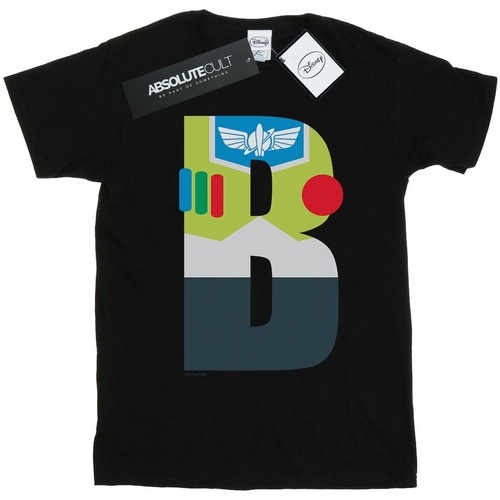 textil Hombre Camisetas manga larga Disney Alphabet B Is For Buzz Lightyear Negro