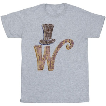 textil Hombre Camisetas manga larga Willy Wonka W Logo Hat Gris