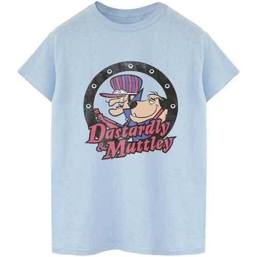 textil Hombre Camisetas manga larga Wacky Races Dastardly And Mutley Circle Azul