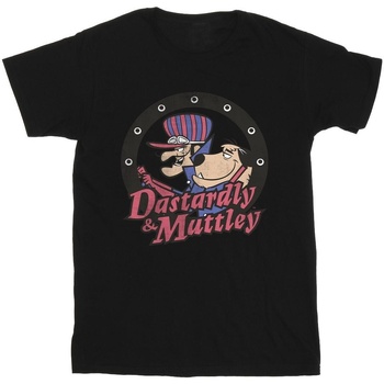 textil Hombre Camisetas manga larga Wacky Races Dastardly And Mutley Circle Negro
