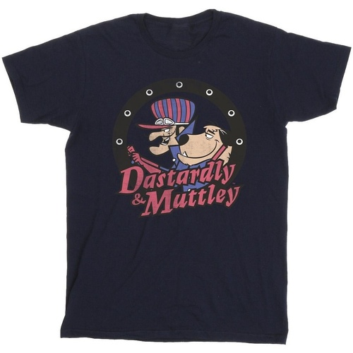 textil Hombre Camisetas manga larga Wacky Races Dastardly And Mutley Circle Azul