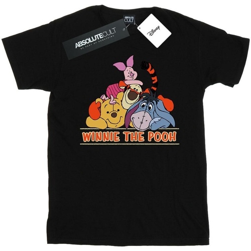 textil Hombre Camisetas manga larga Disney Winnie The Pooh Group Negro