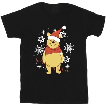 textil Hombre Camisetas manga larga Disney Winnie The Pooh Winter Wishes Negro