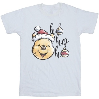textil Hombre Camisetas manga larga Disney Winnie The Pooh Ho Ho Ho Baubles Blanco