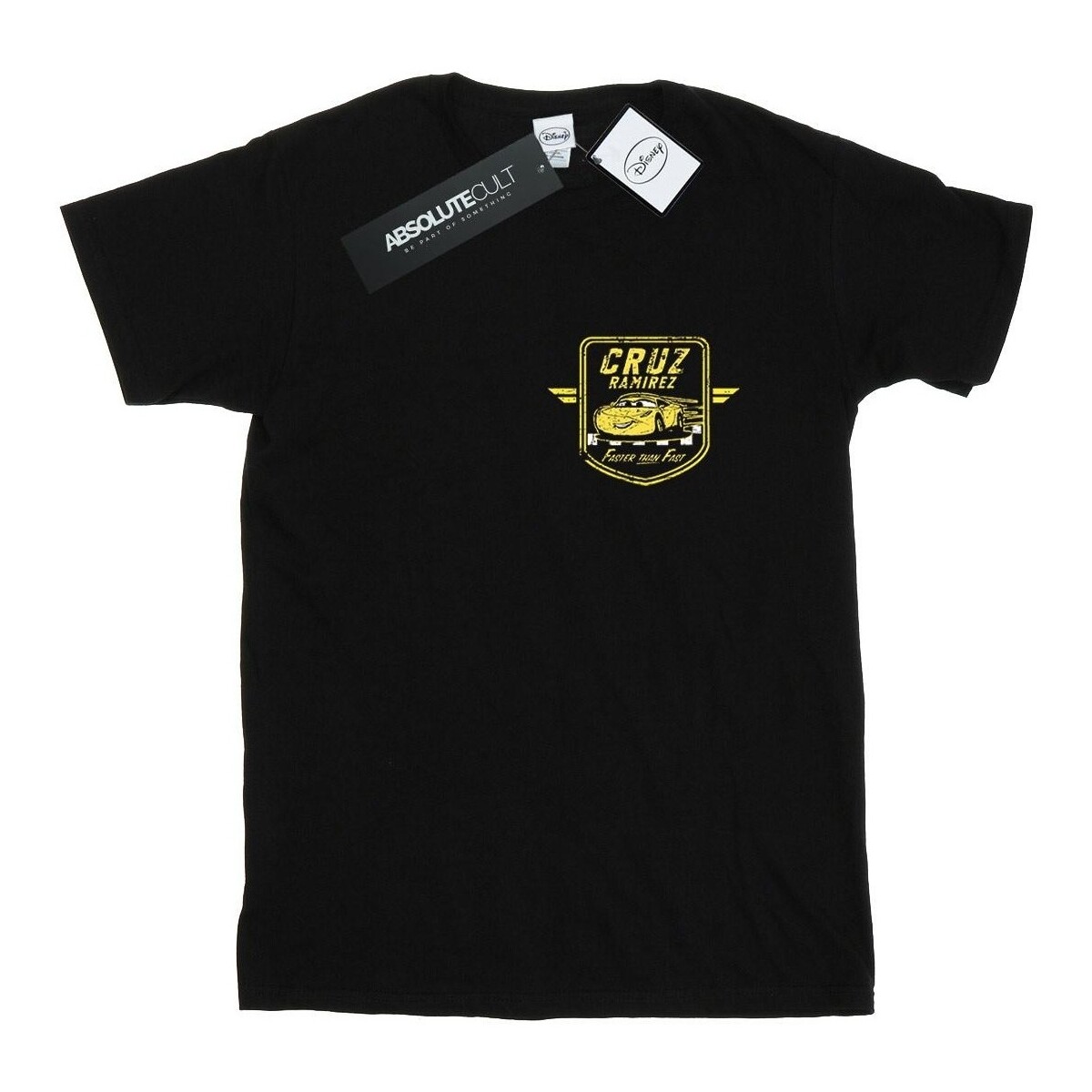 textil Hombre Camisetas manga larga Disney Cars Cruz Ramirez Faux Pocket Logo Negro