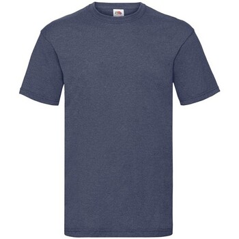 textil Hombre Camisetas manga larga Fruit Of The Loom Valueweight Azul