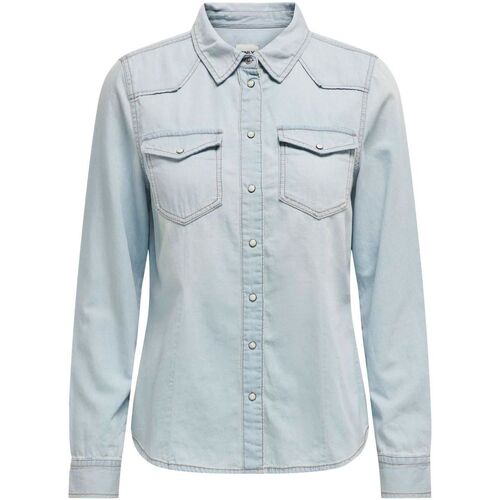 textil Mujer Camisas Only 15315185 ALEXA-LIGHT BLUE DENIM Azul