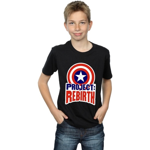 textil Niño Camisetas manga corta Marvel Captain America Project Rebirth Negro