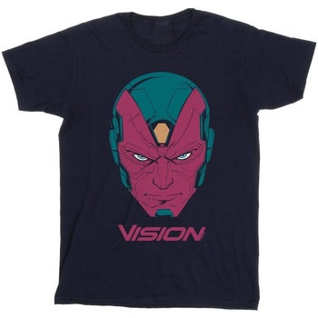 textil Niño Camisetas manga corta Marvel Avengers Vision Head Azul
