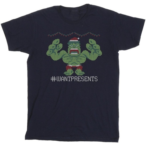textil Niño Tops y Camisetas Marvel Avengers Hulk Cross Stitch Azul