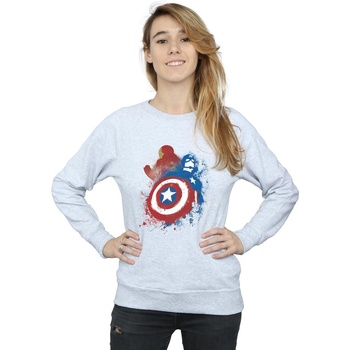 textil Mujer Sudaderas Marvel Captain America Civil War Painted Vs Iron Man Gris