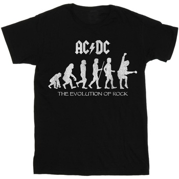 textil Niña Camisetas manga larga Acdc Evolution Of Rock Negro