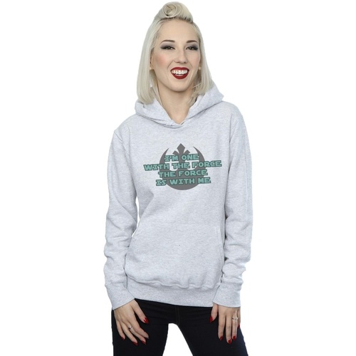 textil Mujer Sudaderas Disney Rogue One I'm One With The Force Green Gris