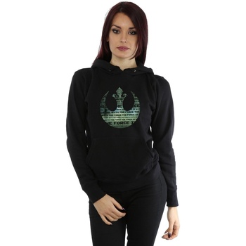 textil Mujer Sudaderas Disney Rogue One I'm One With The Force Alliance Emblem Green Negro