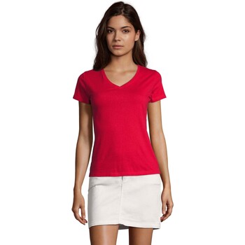 textil Mujer Camisetas manga larga Sols 2941 Rojo