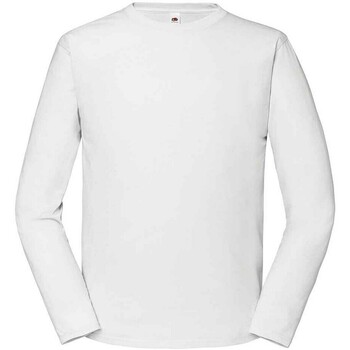 textil Camisetas manga larga Fruit Of The Loom Iconic 195 Premium Blanco