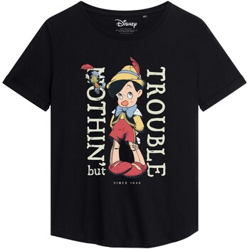 textil Mujer Camisetas manga larga Pinocchio Trouble Negro