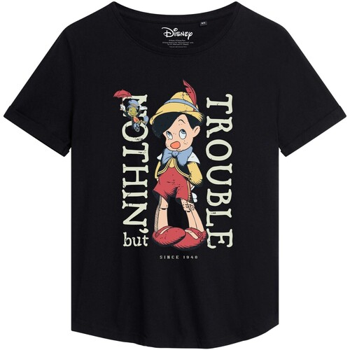 textil Mujer Camisetas manga larga Pinocchio Trouble Negro