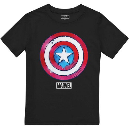 textil Niños Camisetas manga corta Captain America TV2697 Negro