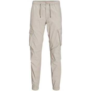 textil Hombre Pantalones Jack & Jones 12242264 JANE-SILVER CLOUD Beige
