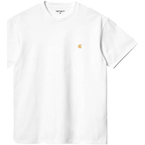 textil Hombre Camisetas manga corta Carhartt - Camiseta Básica con Logo Blanco