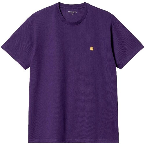 textil Hombre Camisetas manga corta Carhartt - Camiseta con Logo Violeta
