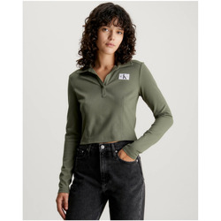 textil Tops y Camisetas Calvin Klein Jeans J20J222556 - Mujer Verde
