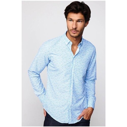 textil Hombre Camisas manga larga Tudors DR220090-501 - Hombres Azul