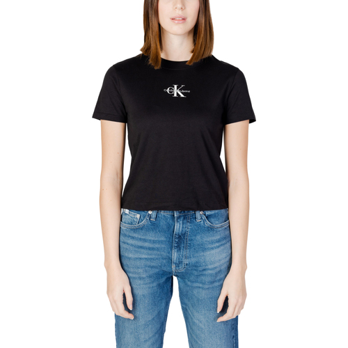 textil Mujer Camisetas manga corta Calvin Klein Jeans J20J223113 Negro