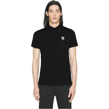 textil Hombre Camisas manga larga Karl Lagerfeld - Polo Logo K/Ikonik Engomado Negro