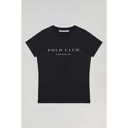 textil Mujer Camisetas manga corta Polo Club NEW ESTABLISHED TITLE W B Negro